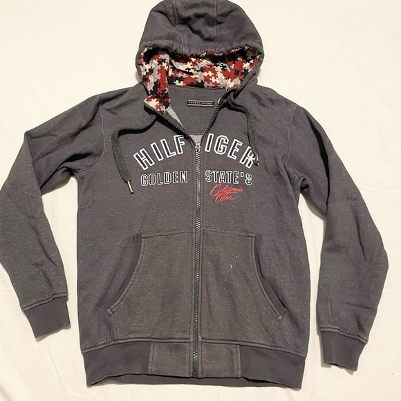 Tommy Hilfiger Zip-Up Hoodie Men’s Size Large Golden States California Open - Picture 1 of 16